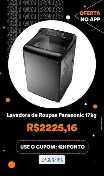 Pontofrio Lavadora de roupas Panasonix 17kg oferta