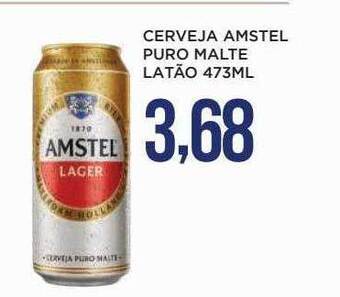 Apoio Mineiro Cerveja Amstel Puro Malte Latão oferta