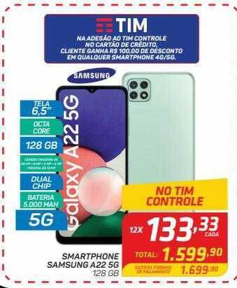 GBarbosa Smartphone Samsung A22 5g oferta