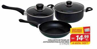 GBarbosa Conjunto De Panelas Antiaderentes Altas Krea oferta