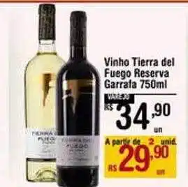 Max Atacadista Vinho Tierra Del Fuego Reserva Garrafa oferta