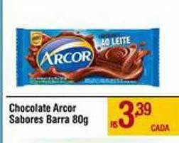 Max Atacadista Chocolate Arcor Sabores Barra oferta