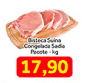 Shibata Supermercados Bisteca Suina Congelada Sadia Pacote 1kg oferta
