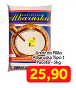 Shibata Supermercados Arroz de Pilao Albaruska Tipo 1 pacote 5kg oferta