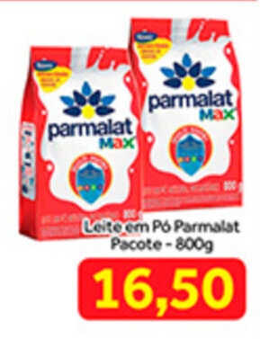 Shibata Supermercados Leite em po Parmalat pacote 800g oferta