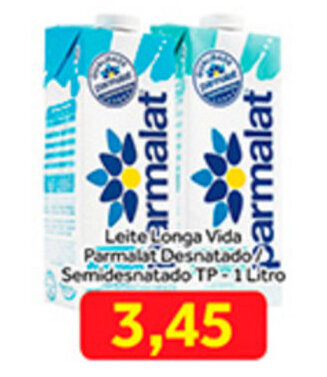 Shibata Supermercados Leite Longa Vida Parmalat Descatado/ Semidesnatado TP 1L oferta