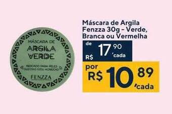 Drogaria Coop Máscara De Argila Fenzza Verde Branca Ou Vermelha oferta