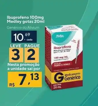 Drogaria Coop Ibuprofeno 100mg Medley Gotas oferta