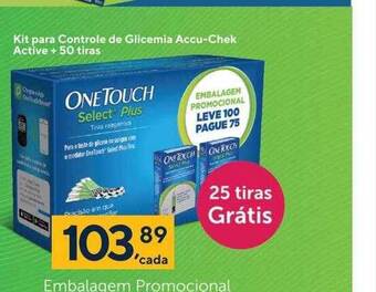 Drogaria Coop Kit Para Controle De Glicemia Accu-chek Active + 50 Tiras oferta