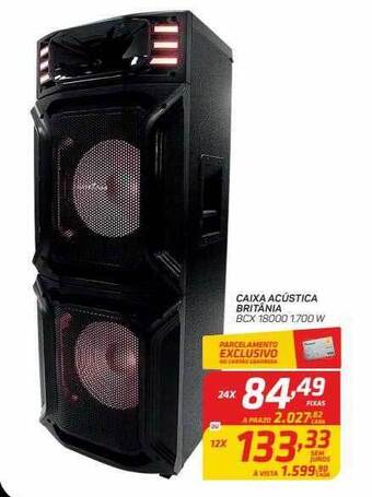 GBarbosa Caixa Acústica Britânia oferta