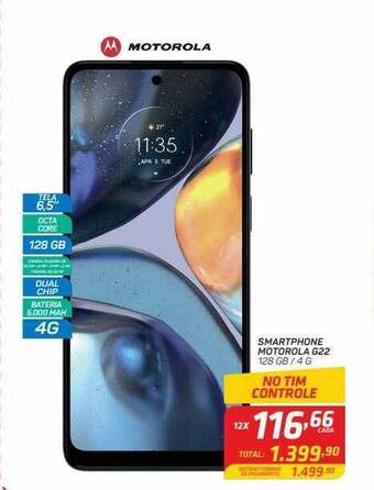 GBarbosa Smartphone Motorola G22 oferta