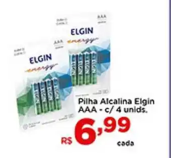 Shibata Supermercados Pilha Alcalina Elgin Aaa oferta
