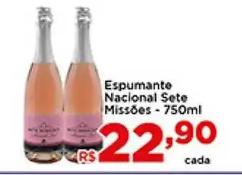 Shibata Supermercados Espumante Nacional Sete Missões oferta