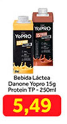 Shibata Supermercados Bebida Lactea Danone Yopro 15g Protein TP 250ml oferta