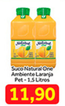 Shibata Supermercados Suco Natural One Ambiente Laranja Pet 1.5L oferta