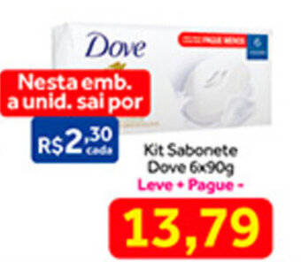 Shibata Supermercados Kit Sabonete Dove 6x90g oferta