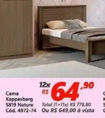 Lojas Becker Cama Kappesberg S819 Nature oferta