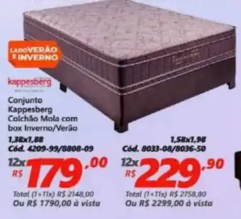 Lojas Becker Conjunto Kappesberg Colchao Mola com 1.38x1.88 oferta
