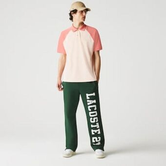 Lacoste Polo masculina lacoste regular fit em algodão com stretch e mangas contrastantes oferta