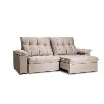 Sofá 4 lugares retrátil e reclinável com usb living triton veludo castor 250 cm