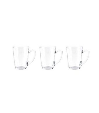 Freitas Varejo Jogo canecas de vidro 3 peças útil bazar 230ml rf720 oferta
