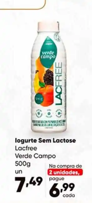 Iogurte Sem Lactose Lacfree Verde Campo 500g