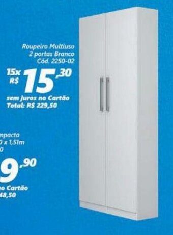 Lojas Becker Roupeiro Multiuso 2 portas Branco oferta