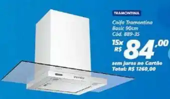 Lojas Becker Coifa Tramontina Basic 90cm oferta