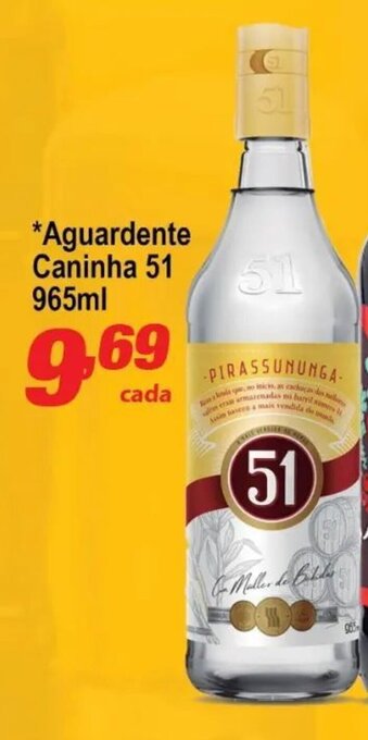 Ricoy Supermercados Aguardente Caninha 51 965ml oferta