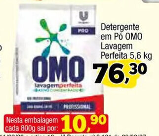 Detergente em Po Omo Lavagem Perfeita 5.6kg
