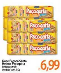 Atacadão Doce Paçoca Santa Helena Paçoquita Embalada Mini 210g oferta