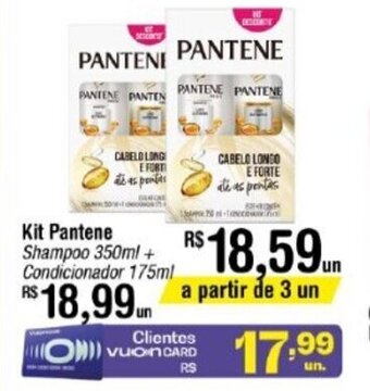 Fort Atacadista Kit Pantene Shampoo 350ml + Condicionador 175ml oferta