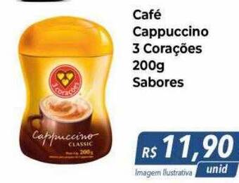 Hiper Moreira Café cappuccino 3 corações sabores oferta