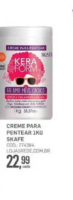 Creme Para Pentear Skafe 1kg