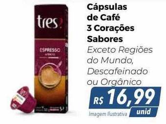 Hiper Moreira Cápsulas de café 3 corações sabores oferta