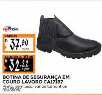 Obramax Botina de segurança em couro lavoro ca17137 oferta