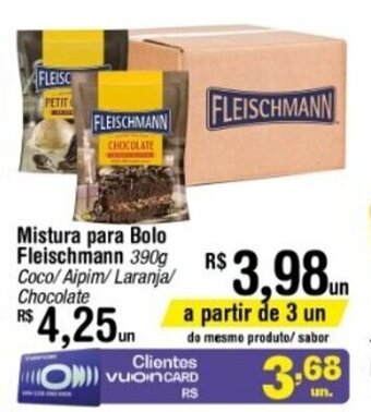 Fort Atacadista Mistura para bolo Fleischmann 390g oferta