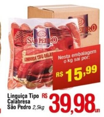 Fort Atacadista Linguica Tipo Calabresa Sao Pedro 2.5kg oferta