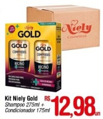 Fort Atacadista Kit Niely Gold Shampoo 275ml + Condicionador 175ml oferta