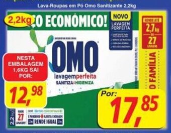 Supermercados Guanabara Lava roupas em po Omo Sanitizante 1.6kg oferta