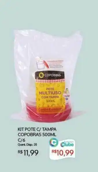 Bistek Supermercados Kit Pote C- Tampa Copobras 500ml C-6 oferta