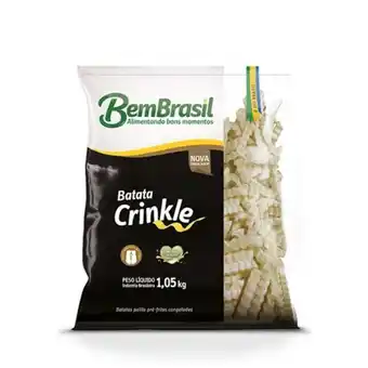 Batata congelada bem brasil crinckle embalagem 1,05kg