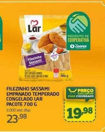 Cooper Filezinho sassami empanado temperado congelado lar pacote oferta