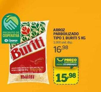 Cooper Arroz parboilizado tipo 1 buriti oferta