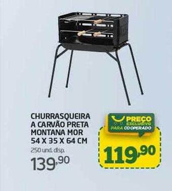 Cooper Churrasqueira a carvão preta montana mor oferta