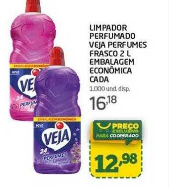 Limpador perfumado veja perfumes frasco embalagem econômica cada