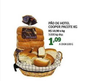 Cooper Pão de hotel cooper pacote kg oferta