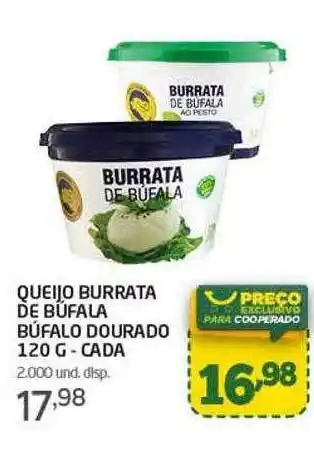 Queijo burrata de búfala búfalo dourado - cada