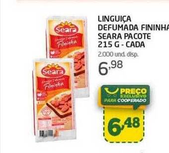 Cooper Linguiça defumada fininha seara pacote - cada oferta