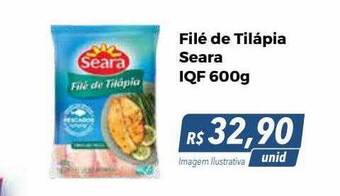Hiper Moreira Filé de tilápia seara iqf oferta